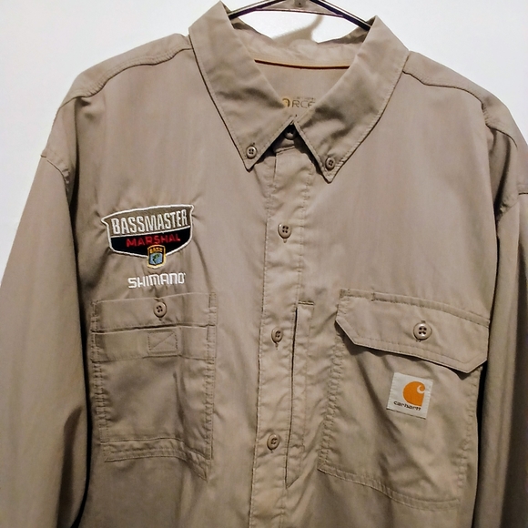 Men's Cathartt Force 2XL Relaxed Fit L/Sleeve Fishing Ventilated Shirt NEW - Picture 3 of 9